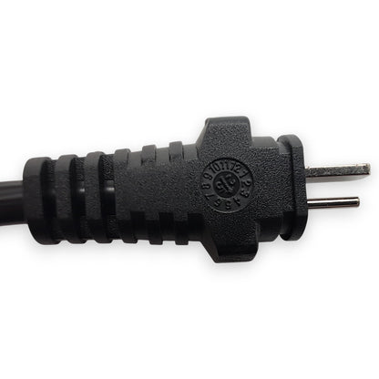 male two pin connector side view