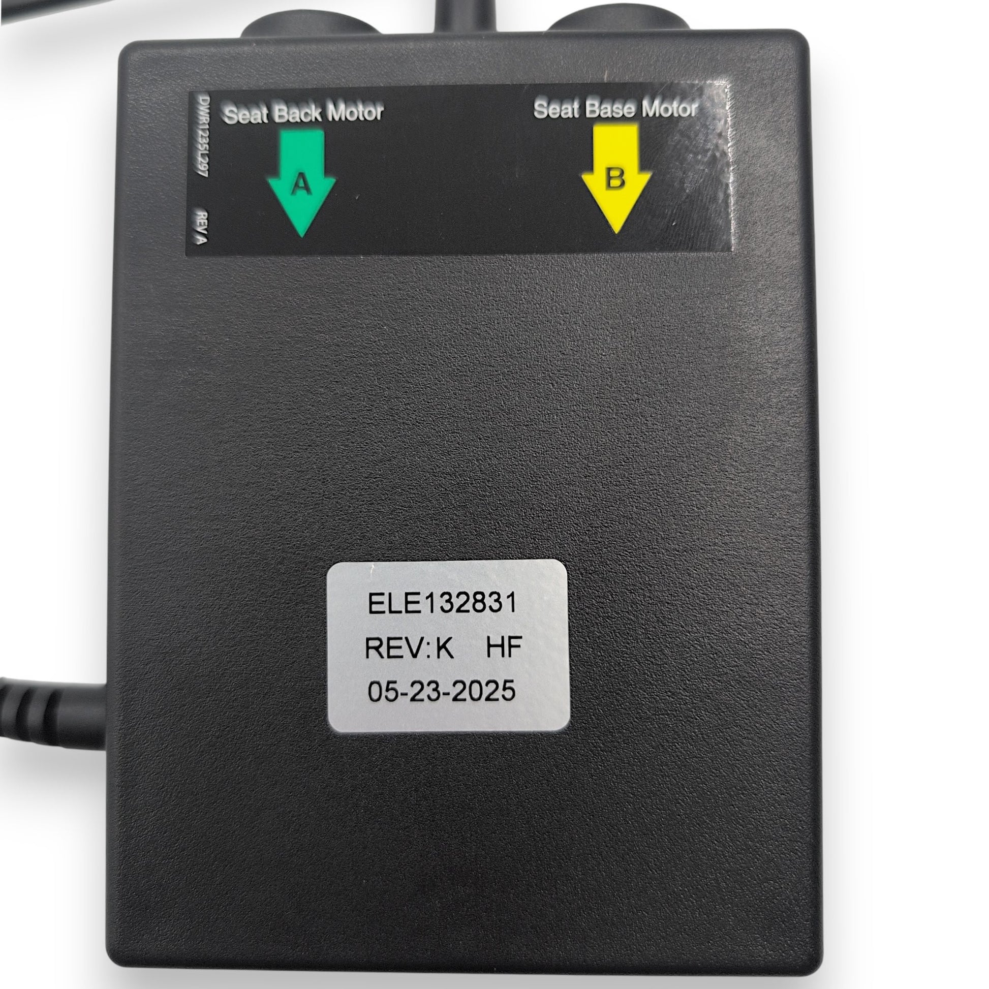 control box part number ele132831 front closeup
