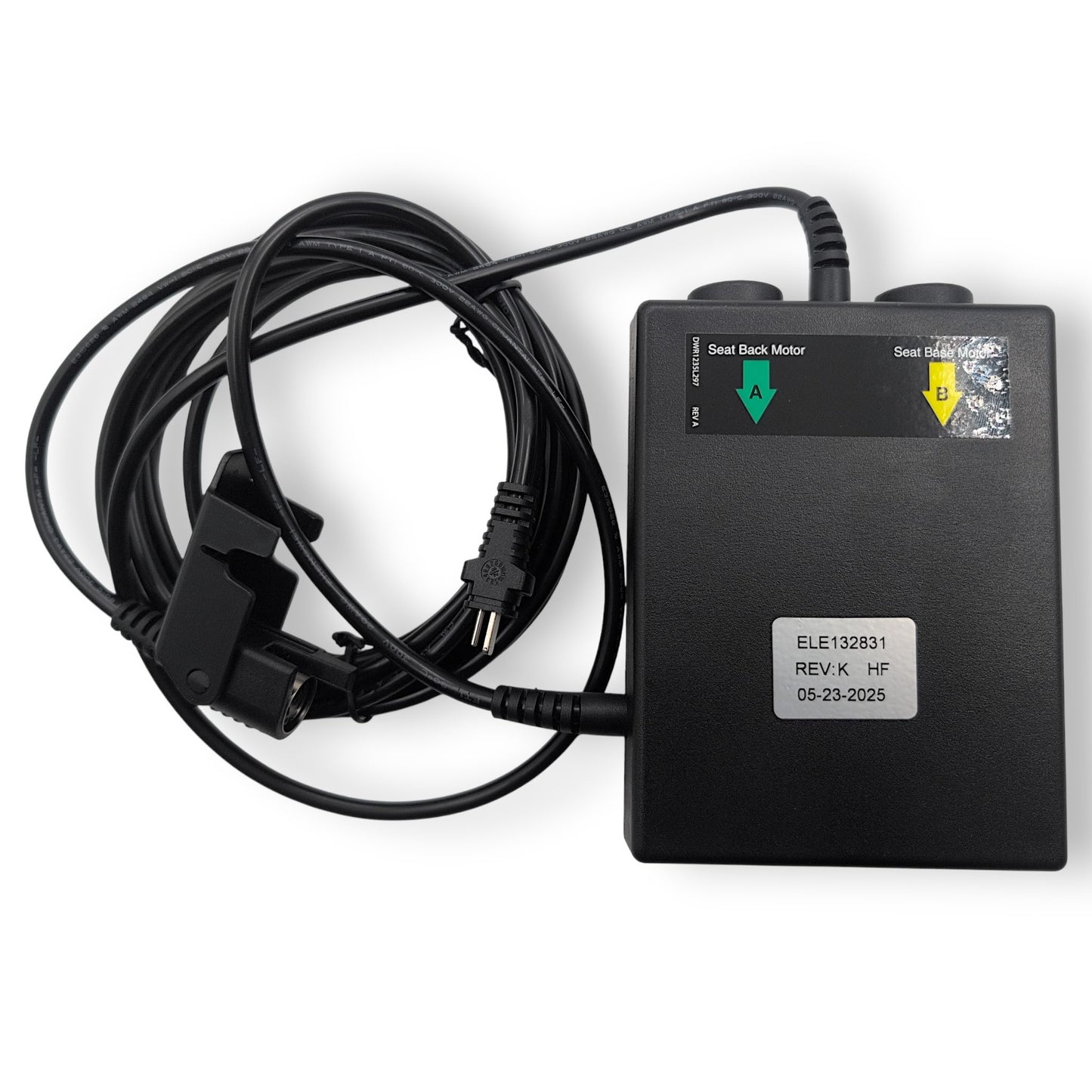 front of contol box with cord