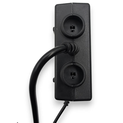 top of control box showing two ports