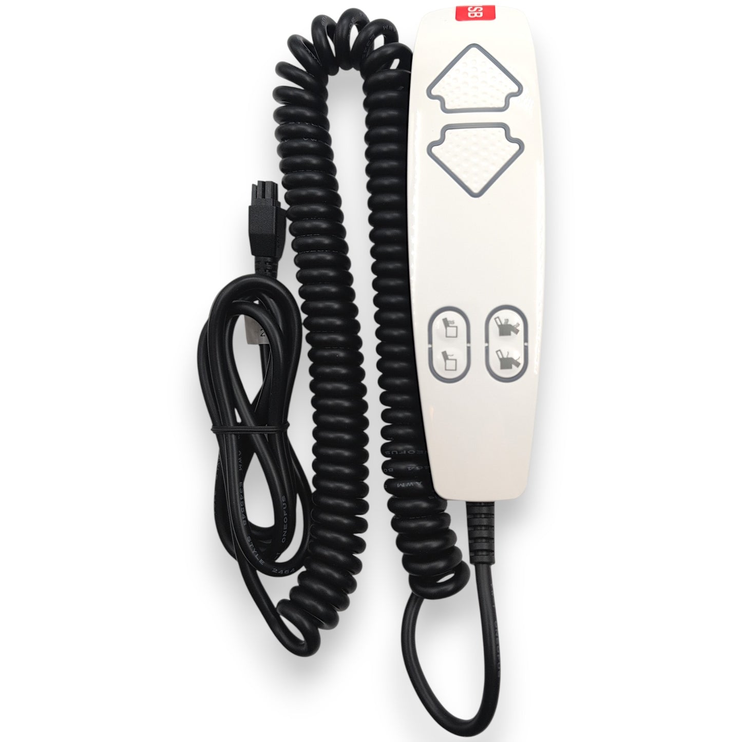 Remote with cord tied up