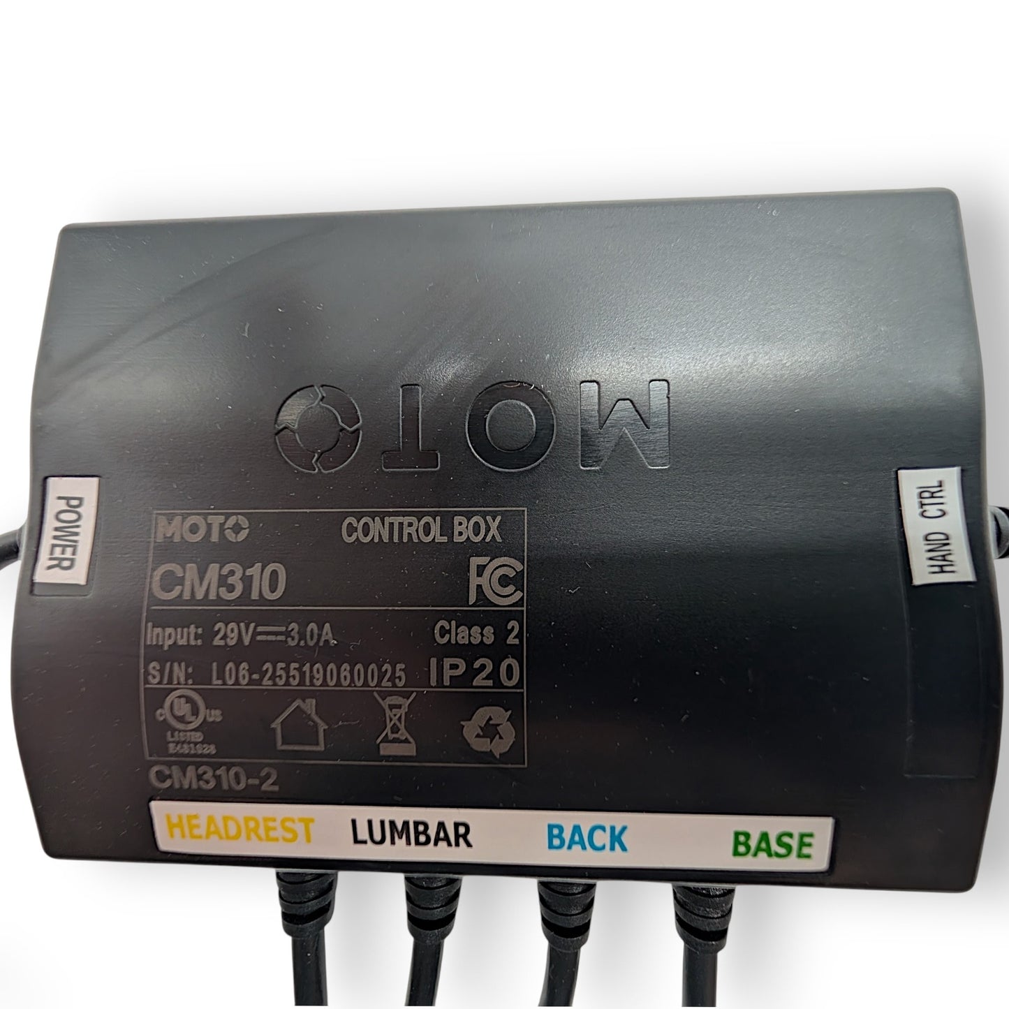 front of control box