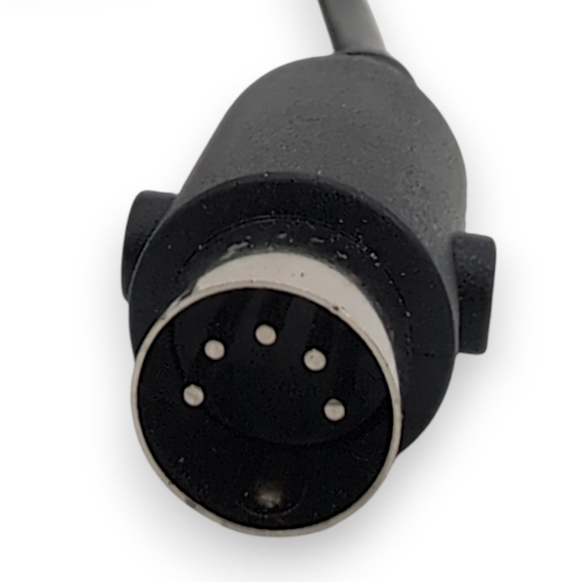 closeup of the ront of the 5-pin connector, showing the pins in detail