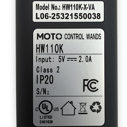 Product Label with, Model Number: HW110K-X-VA, Moto Control Wands, HW110K, etcetera