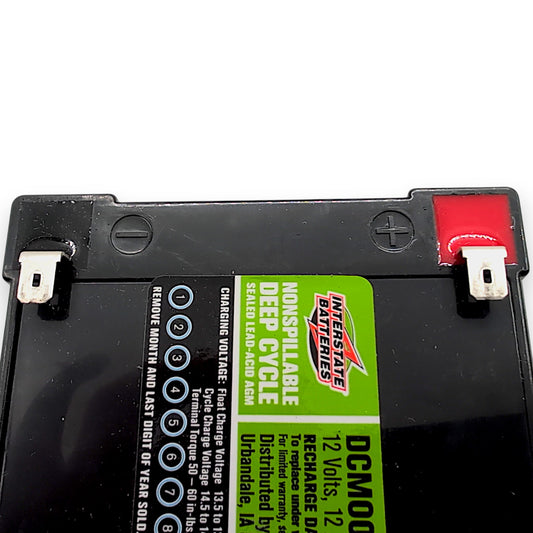 Interstate Battery DCM0012  | Upgrades BATLIQ1013, MBE-BATT1212-F2, MKB-ES12-12, PSB-BATT
