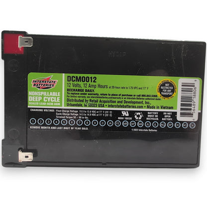 Interstate Battery DCM0012  | Upgrades BATLIQ1013, MBE-BATT1212-F2, MKB-ES12-12, PSB-BATT