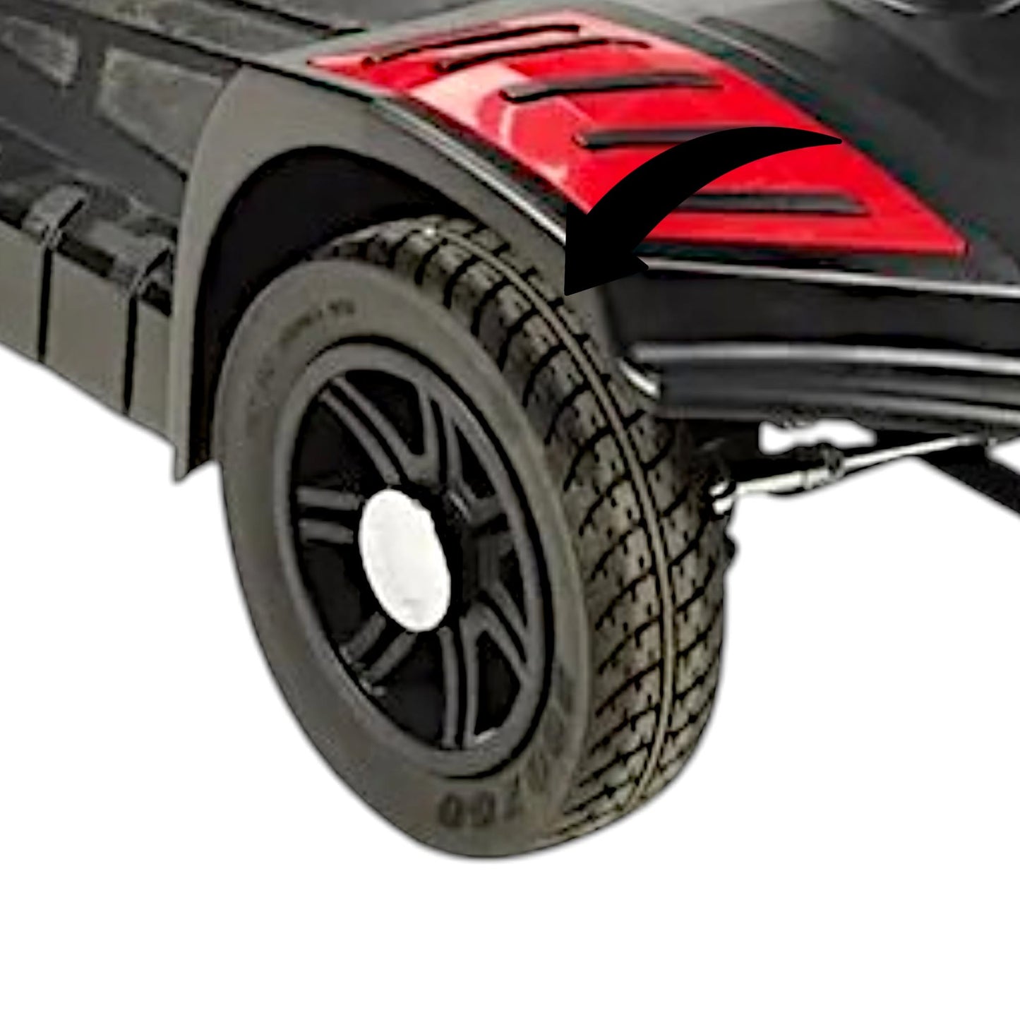 Drive Medical Spitfire Scout 4 Black Front Wheel Assembly (SC31017)
