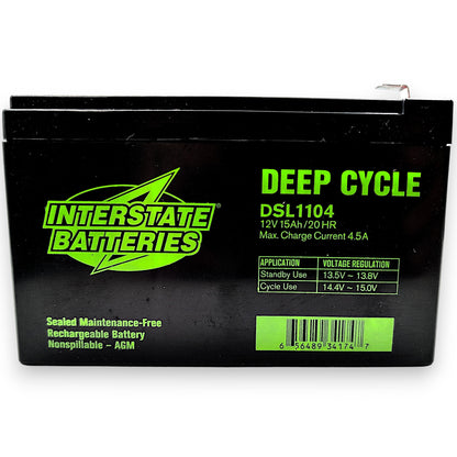 Interstate Battery DSL1104 | Upgrades BATLIQ1013, MBE-BATT1212-F2, MKB-ES12-12, PSB-BATT