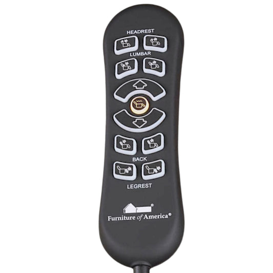 Furniture Of America Lift Chair Remote 11 Button, USB, 5 Pin Replacement