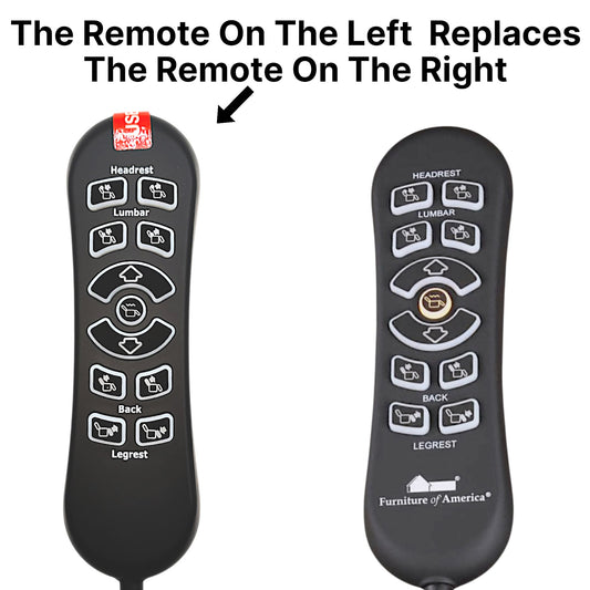 Furniture Of America Lift Chair Remote 11 Button, USB, 5 Pin Replacement