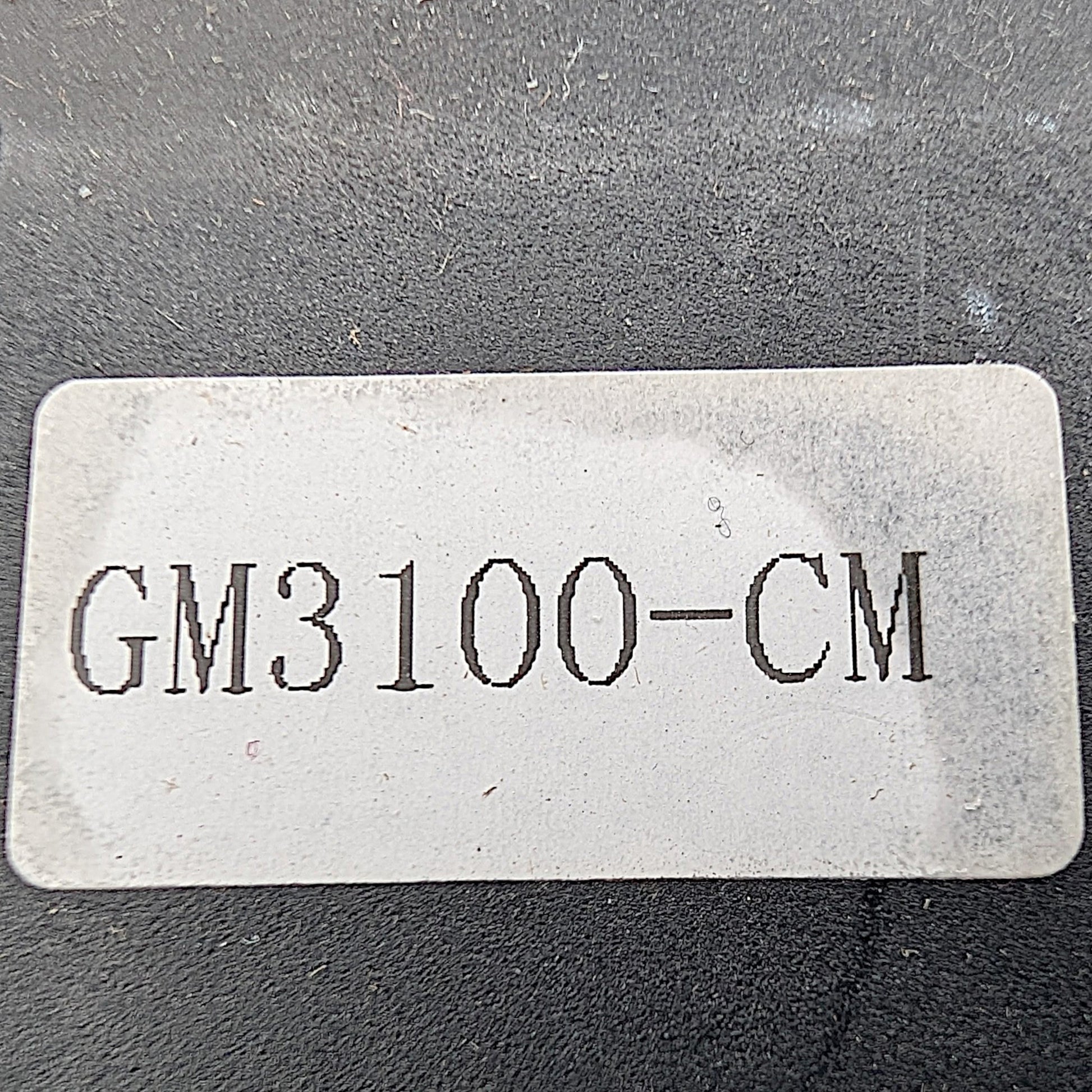 Product label showing the part number : GM3100-CM
