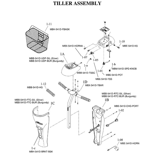 Golden Technologies | Cover Switch Turn Signal | Avenger GA541 | MBB-541D-TSSC | Callout 1-01