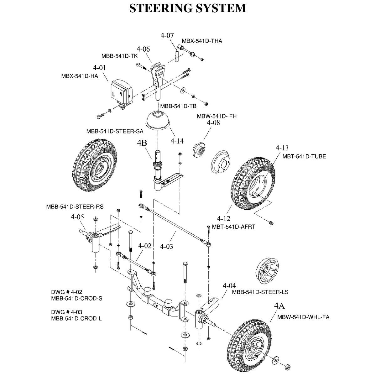 Golden Technologies | Wheel Front Air | Avenger GA541 | MBW-541D-WHL-FA | Callout 4A