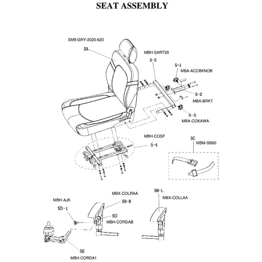Golden Technologies | Arm, Long Right Assembly 17" For Alante GP202R And Compass GP600/GP605/GP620 | Compass HD GP620 | MBX-COLRAA