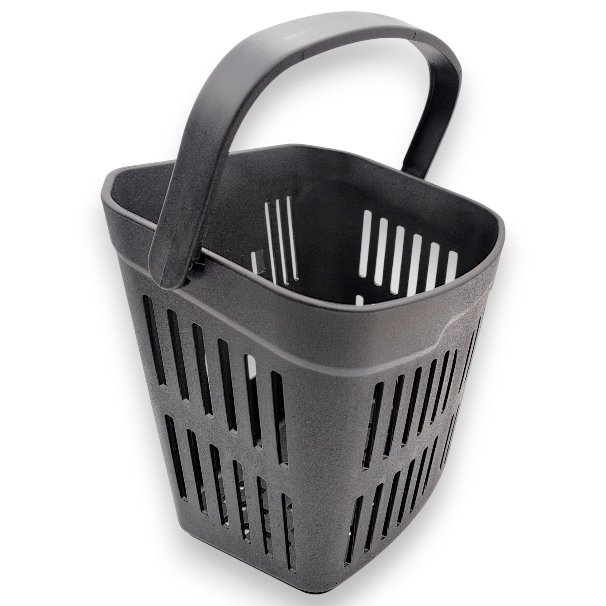 Front / left view of basket with handle in the upward position, part number: MBA-C40-PFB