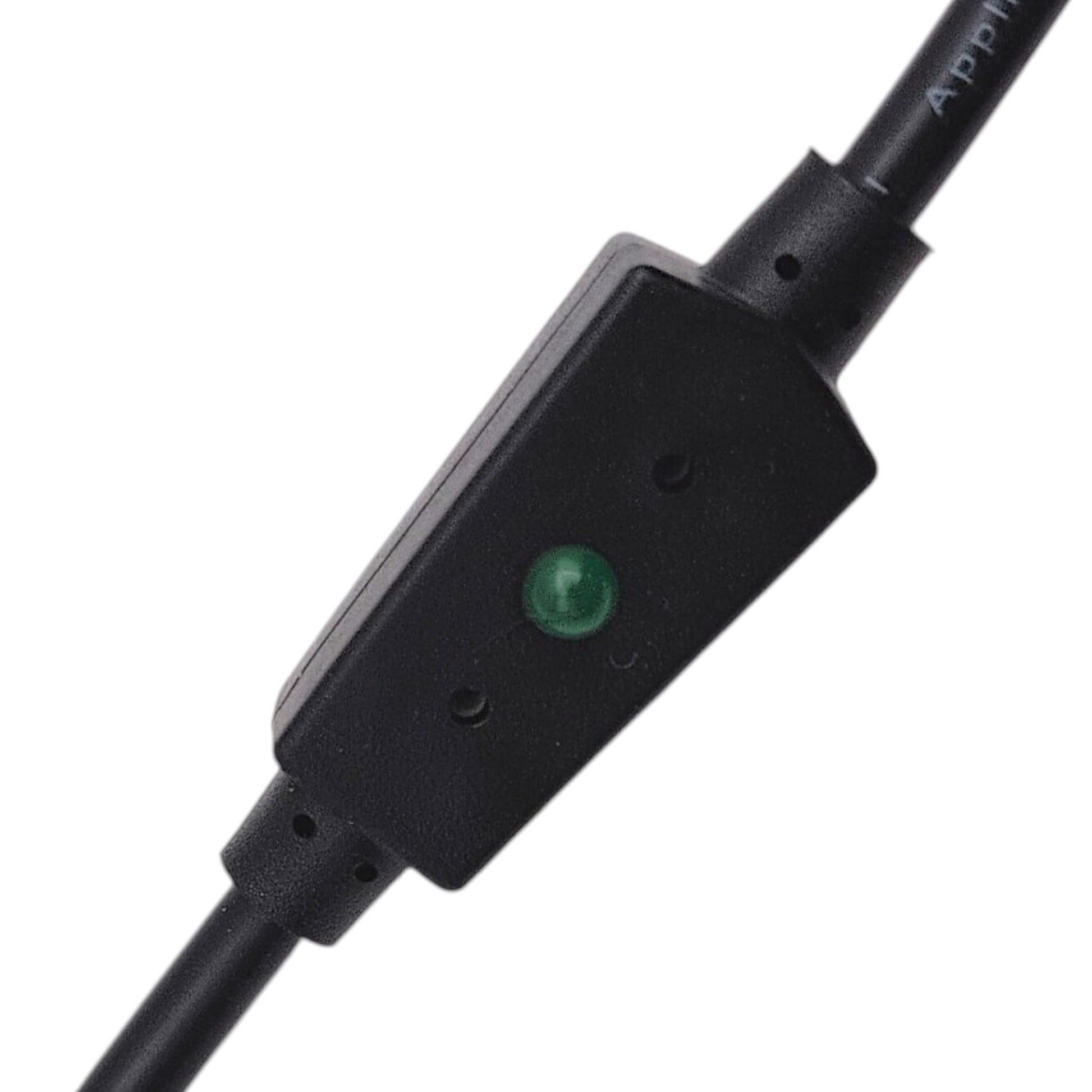 Green LED integrated with the power cord
