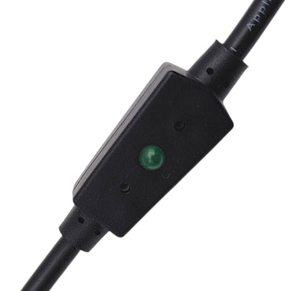 Green LED integrated with the power cord