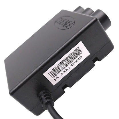Left side with 16 character serial number (labeled as S/N:). The first 4 characters (30CB) designate the part number and the next four characters are the date.
