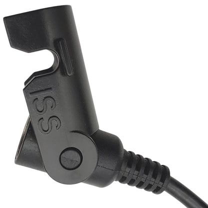 side view of female 8-pin connector with clamp open