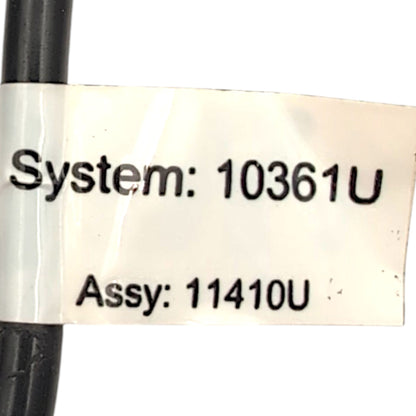 Label On Cord. Stating, System: 10361 & Assy: 11410U