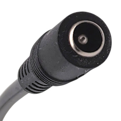 closeup of female barrel connector