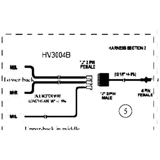 Golden Technologies HV3004B Heat Massage Back service manual diagram