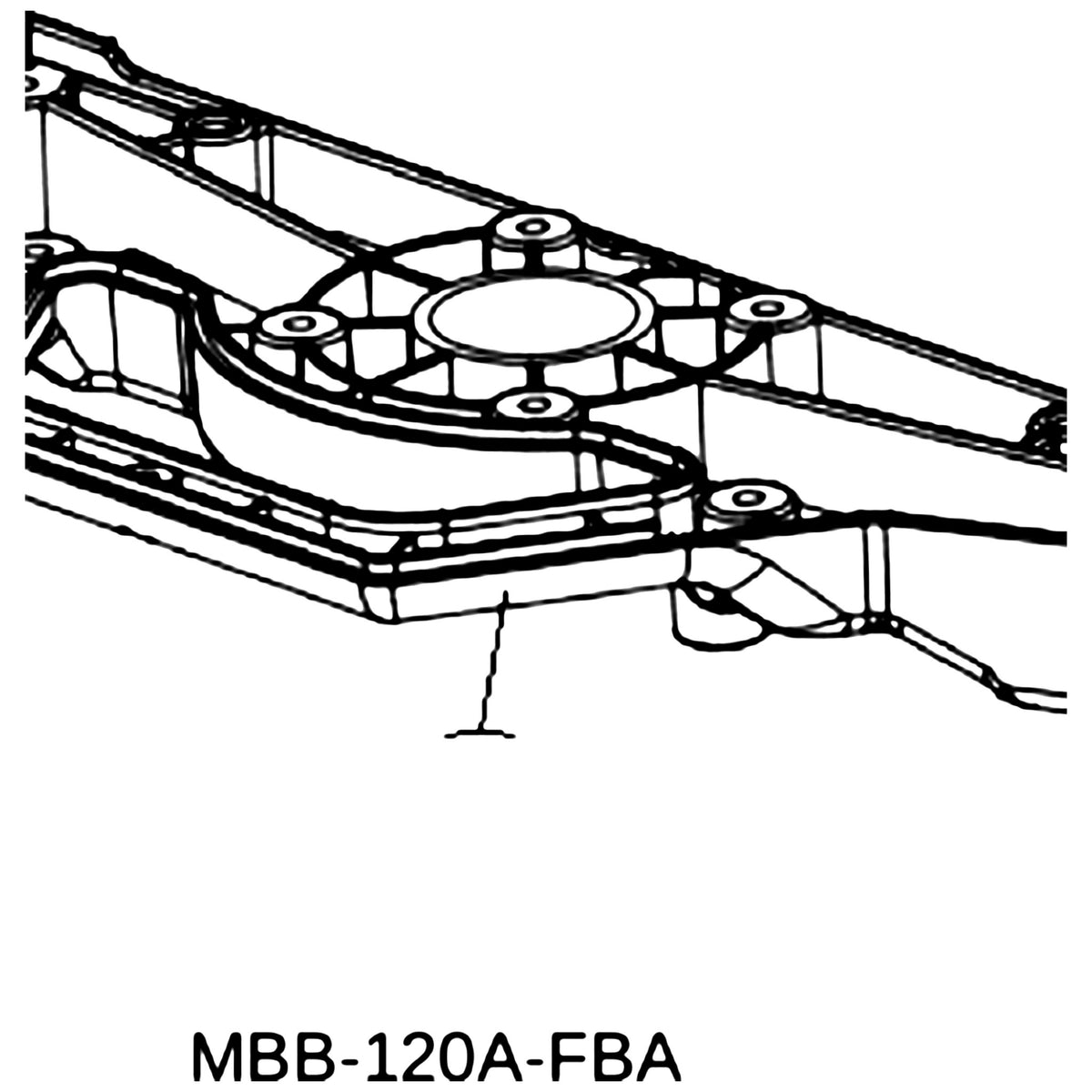Golden Technologies MBB-120A-FBA Front Beam With Bearings parts diagram