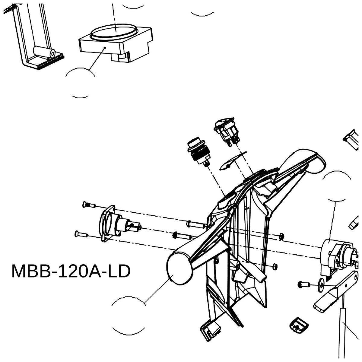 Golden Technologies MBB-120A-LD Lower Dash parts diagram