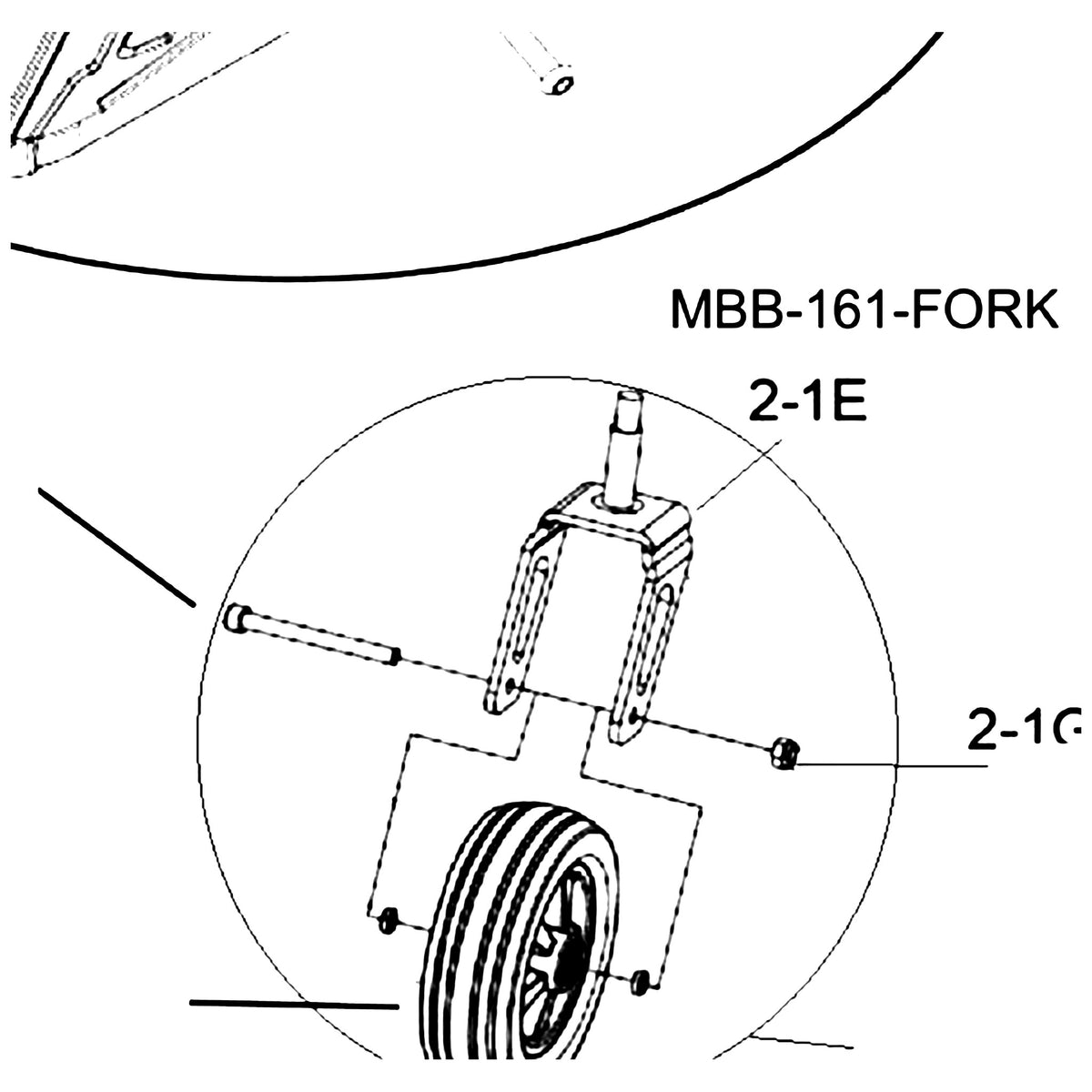 Golden Technologies MBB-161-FORK Fork, Caster Fork Only For parts diagram