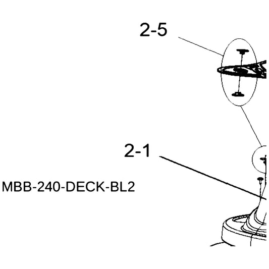 Golden Technologies MBB-240-DECK-BL2 Deck Blue2 240 parts diagram