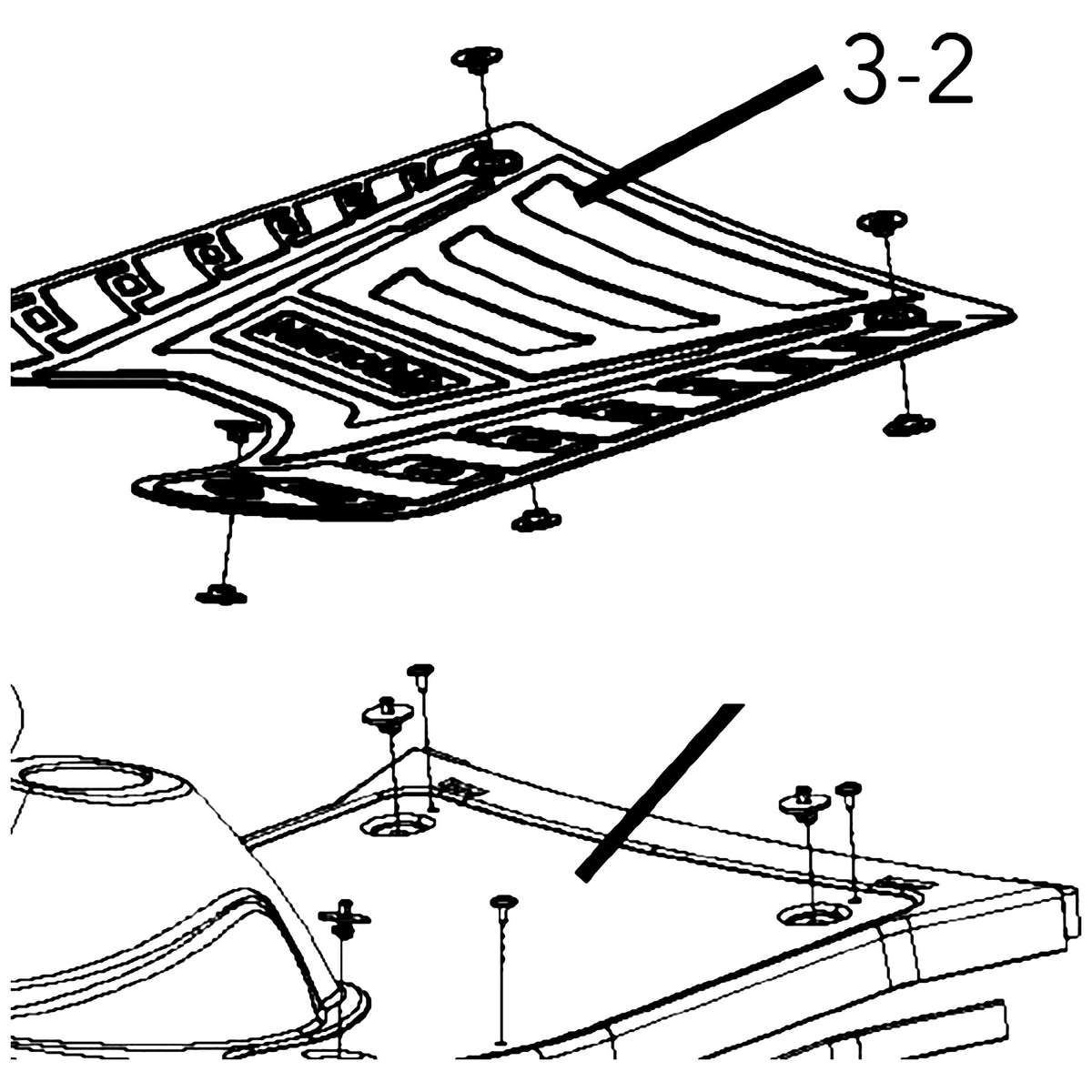 Golden Technologies MBB-240D-FLMAT Rubber Floor Mat Assembly 240D parts diagram