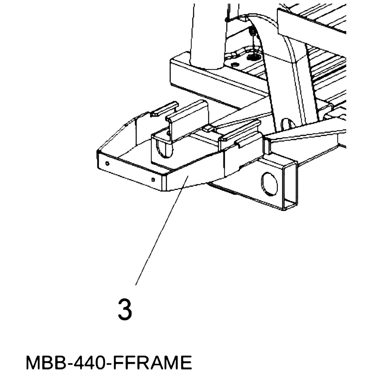 Golden Technologies MBB-440-FFRAME Frame, Front Assemblies For 440A-440C parts diagram
