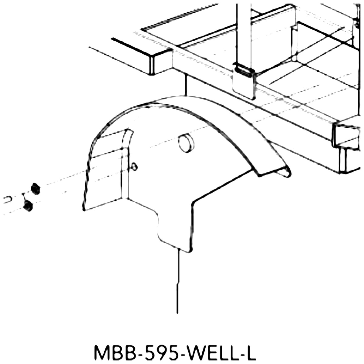 Golden Technologies MBB-595-WELL-L Left Wheel Well For parts diagram