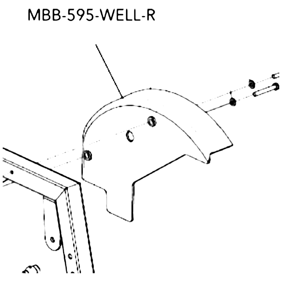 Golden Technologies MBB-595-WELL-R Right Wheel Well For parts diagram