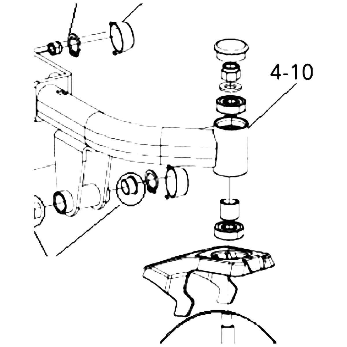 Golden Technologies MBB-605A-CARM-LF Left Front Caster Arm For parts diagram