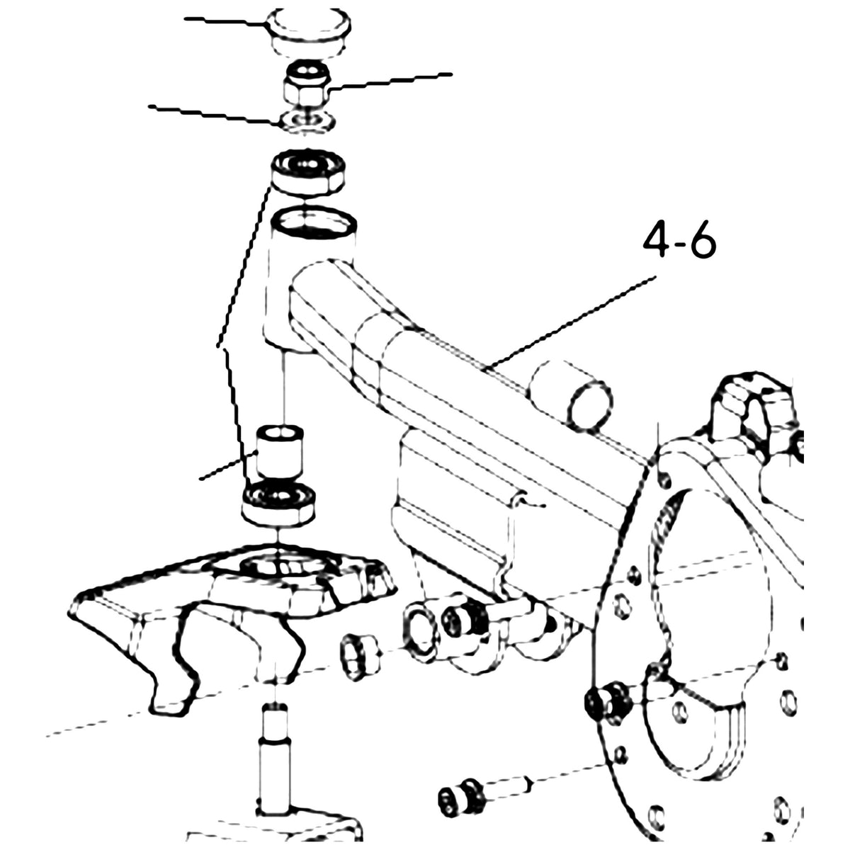 Golden Technologies MBB-605A-CARM-LR Left Rear Caster Arm For parts diagram