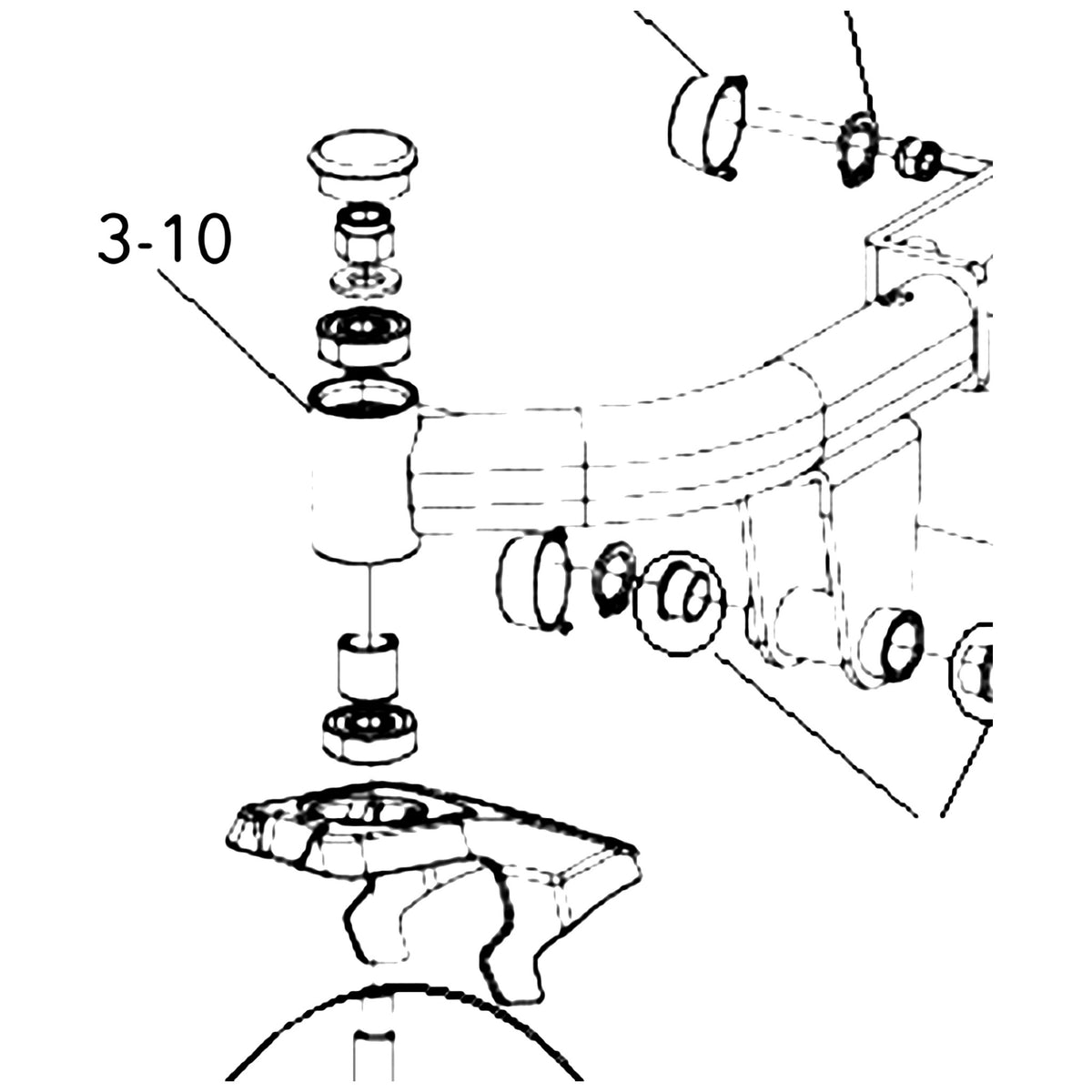 Golden Technologies MBB-605A-CARM-RF Right Front Caster Arm For parts diagram