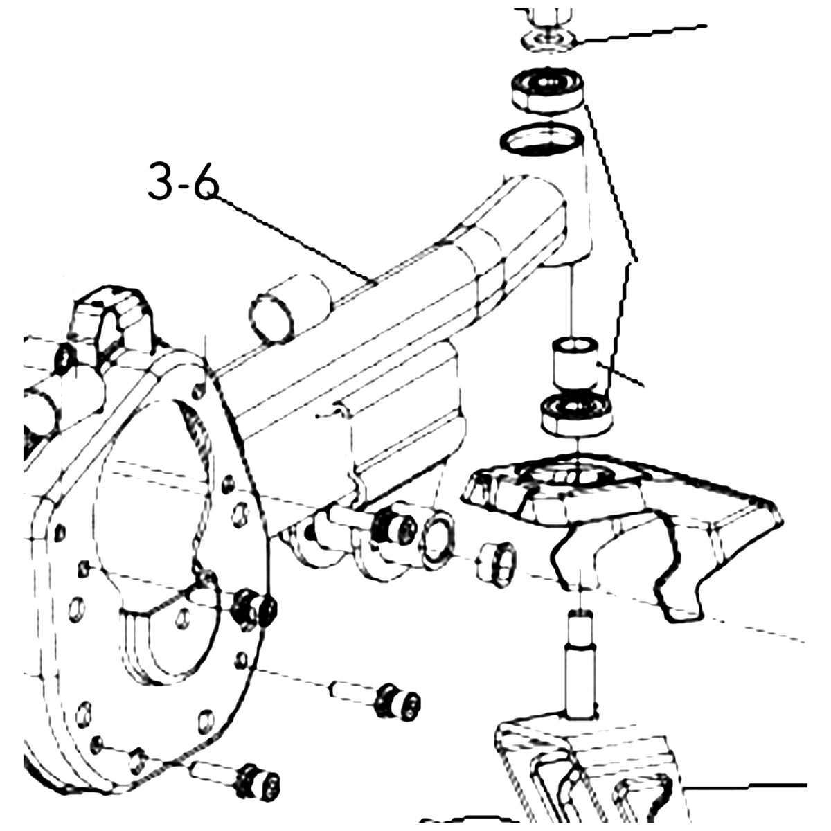 Golden Technologies MBB-605A-CARM-RR Right Rear Caster Arm For parts diagram