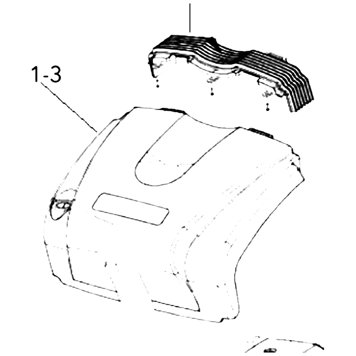 Golden Technologies MBB-605L-SHRD-FBK Shroud Front Black parts diagram
