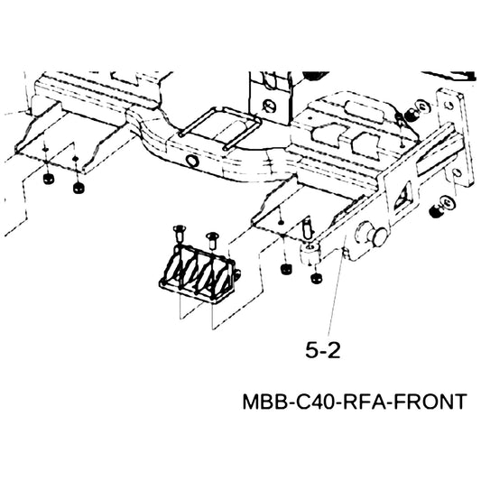 Golden Technologies MBB-C40-RFA-FRONT Rear Frame Assembly Attaches To Front parts diagram