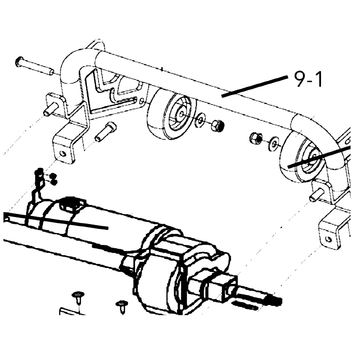 Golden Technologies MBB-C40-RFA-REAR Rear Tail Frame Assembly parts diagram