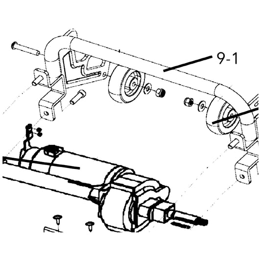 Golden Technologies MBB-C40-RFA-REAR Rear Tail Frame Assembly parts diagram