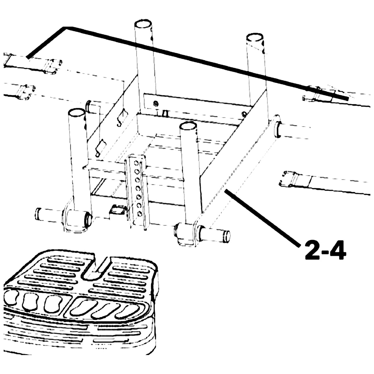 Golden Technologies MBB-COMAINFR620 Frame, Main For Compass parts diagram