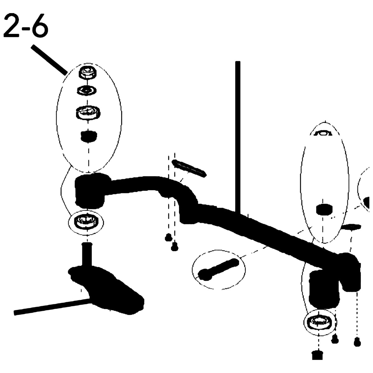 Golden Technologies MBD-164-CFBA Caster Fork Bearing Assembly For 164 parts diagram