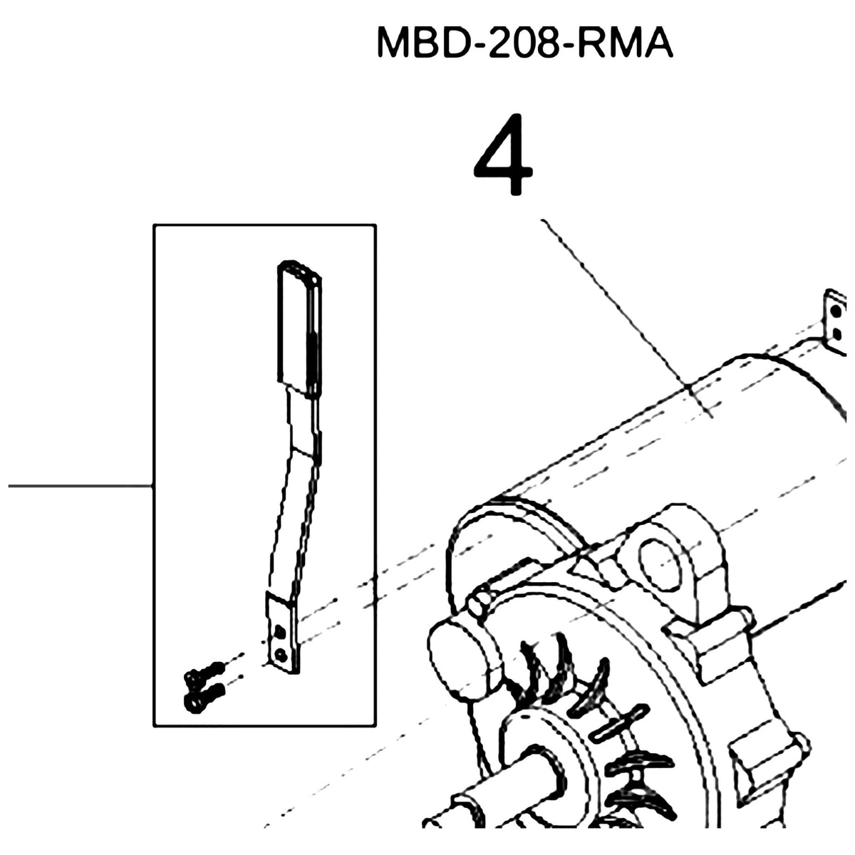 Golden Technologies MBD-208-RMA Right Motor Assembly parts diagram