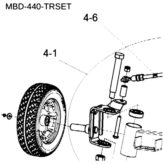 Golden Technologies MBD-440-TRSET Tie Rod, Set Left And Right For Companion parts diagram