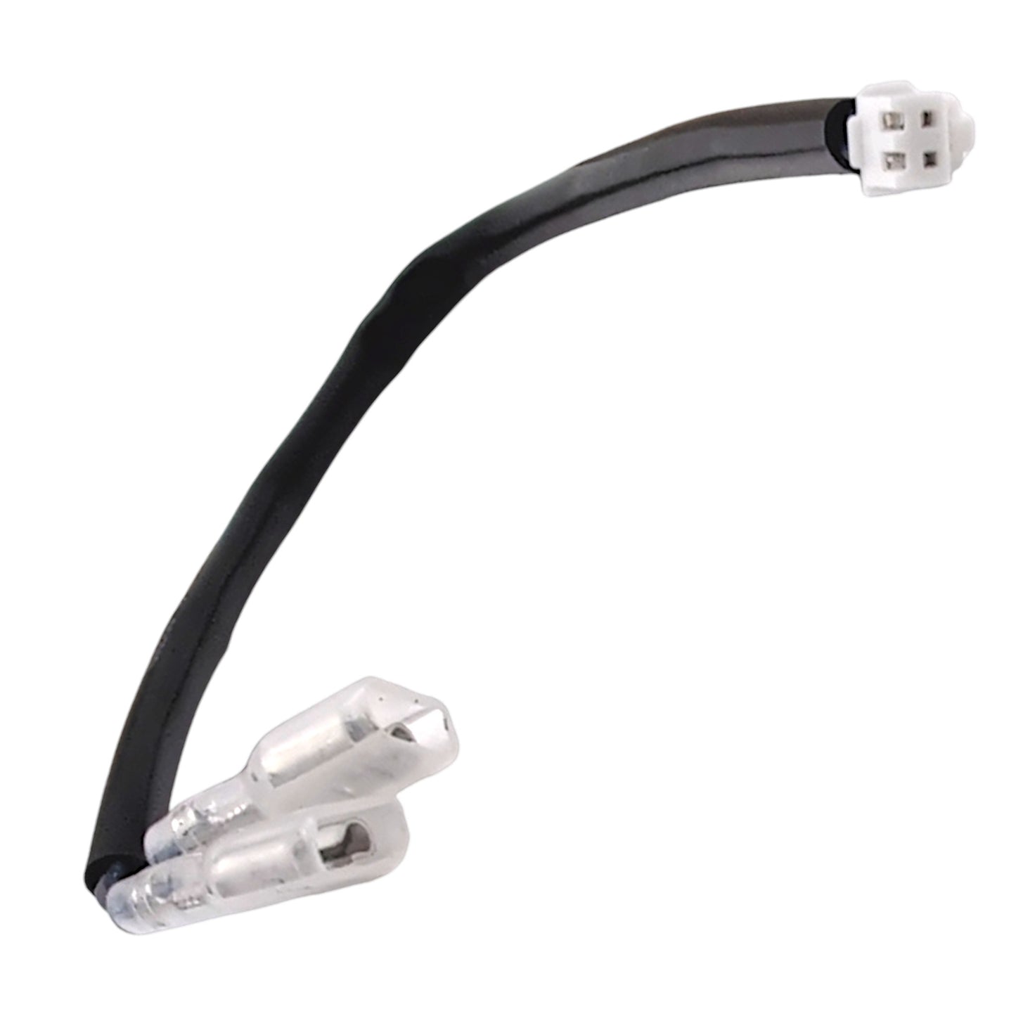 Harness # 1 with two quick disconnect connectors on one end and a 2-pin white connector on the other