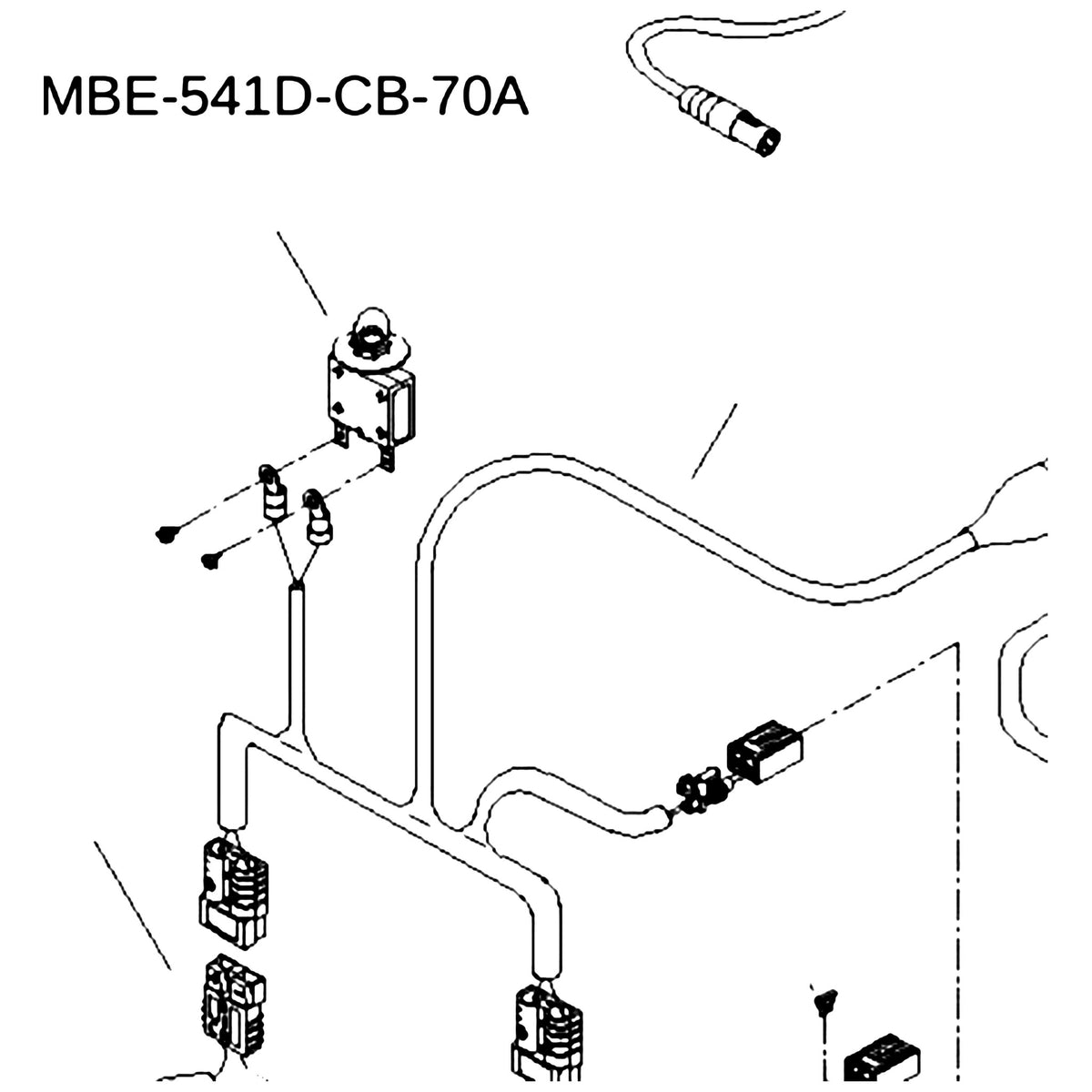 Golden Technologies MBE-541D-CB-70A Circuit Breaker 70A parts diagram