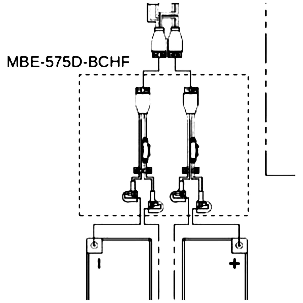 Golden Technologies MBE-575D-BCHF Battery Cable Set With Fuse GR575 parts diagram