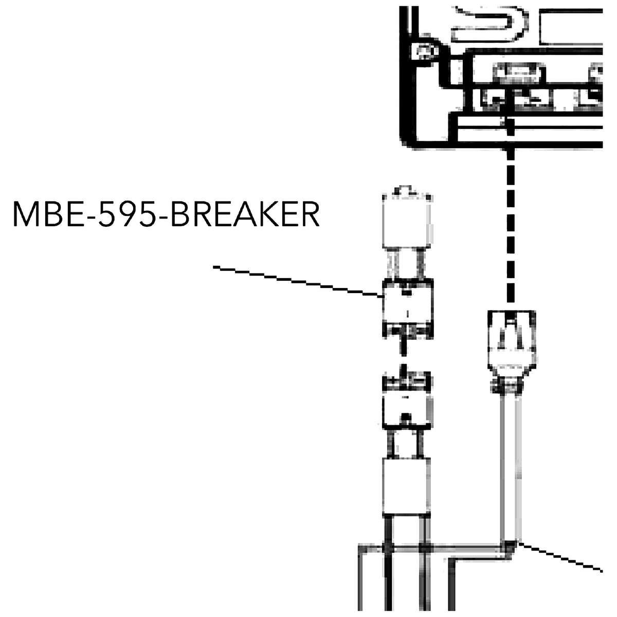 Golden Technologies MBE-595-BREAKER Circuit Breaker With Harness For GR595 parts diagram